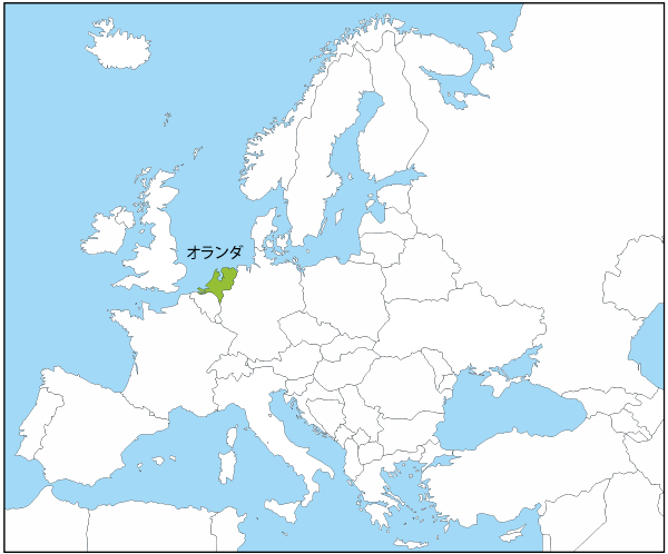 オランダの国旗と地図