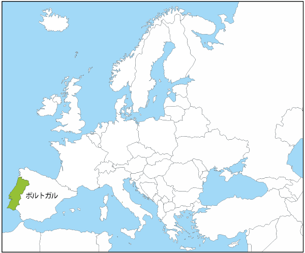 ポルトガルの国旗と地図