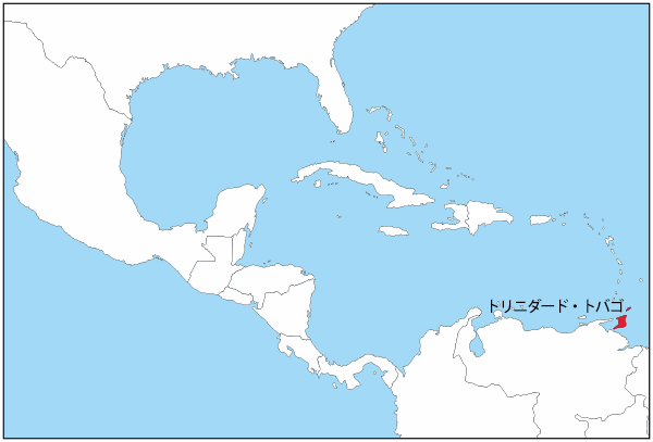 トリニダード トバゴの国旗と地図