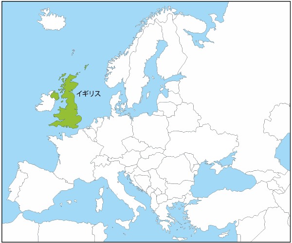 イギリスの国旗と地図